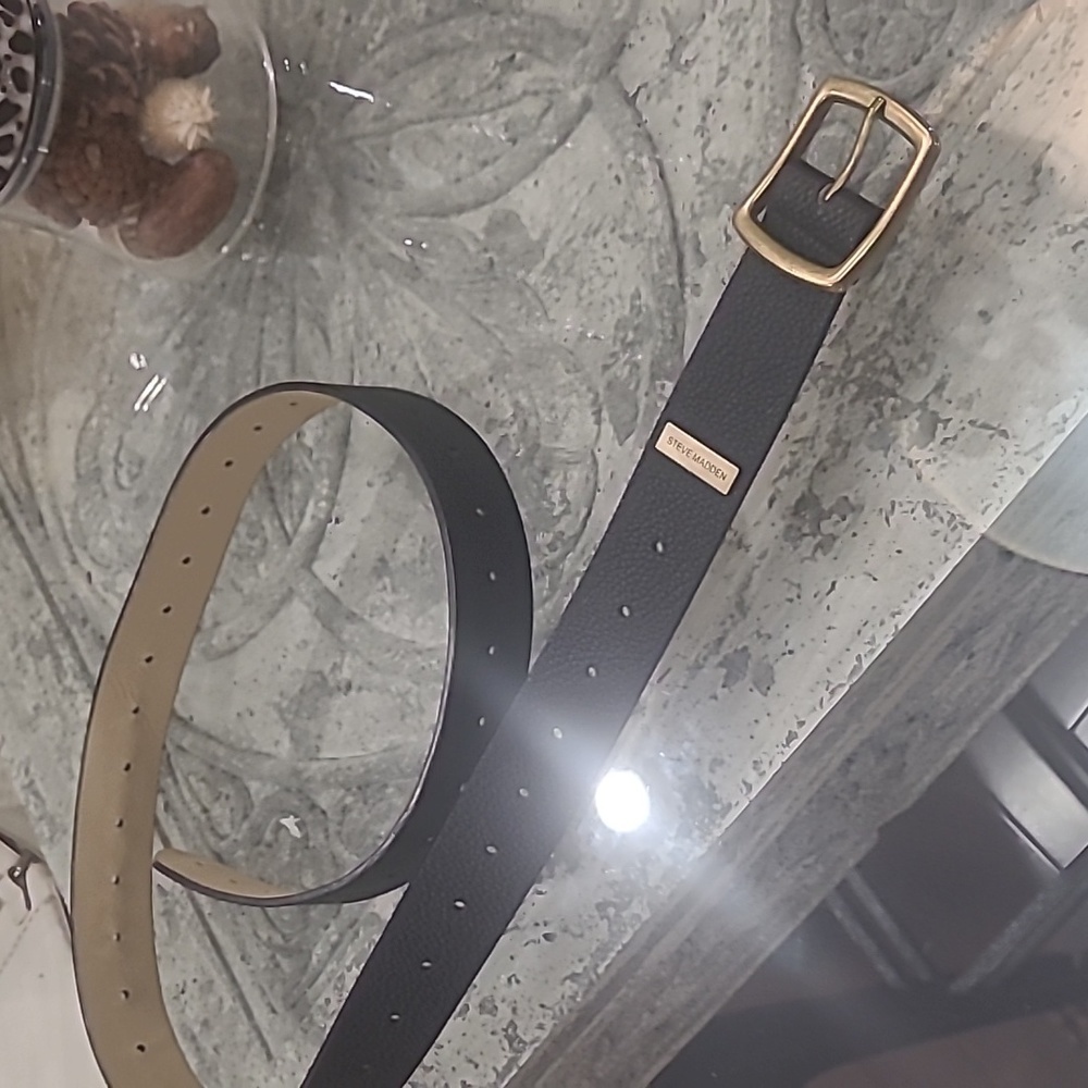 Steve Madden womens black belt xl